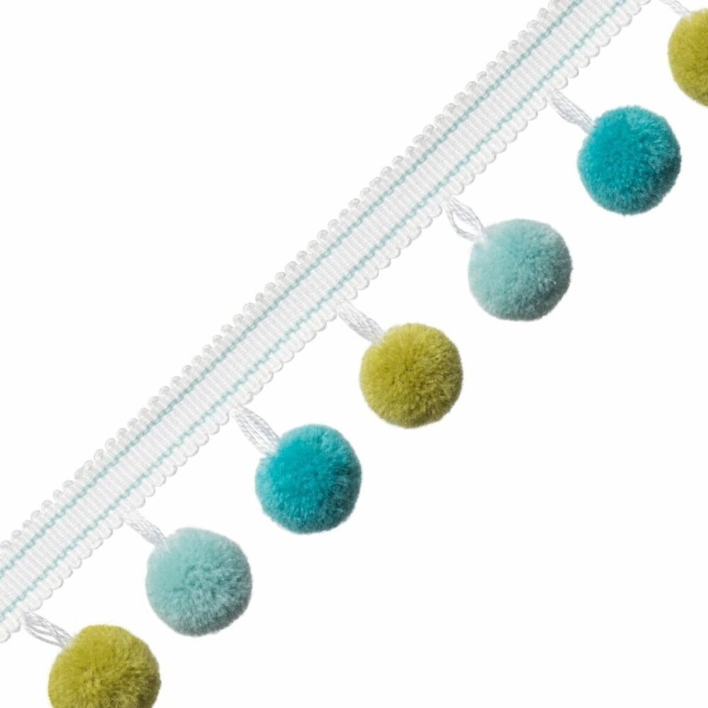 Samuel and Sons 3.25 Yds 1.65" Cirque Pom Pom Fringe Dragon Fly Trim Ball Fringe